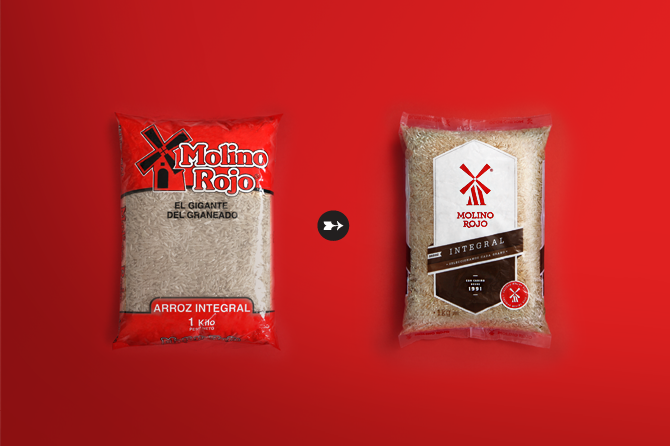 深圳红苹果品牌VI设计之Molino Rojo糙米品牌形象升级