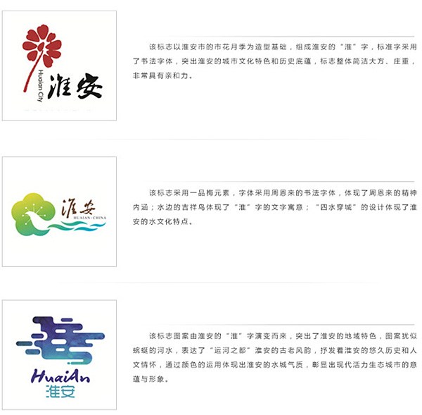 深圳VI设计分享之江苏省淮安市城市LOGO正式发布